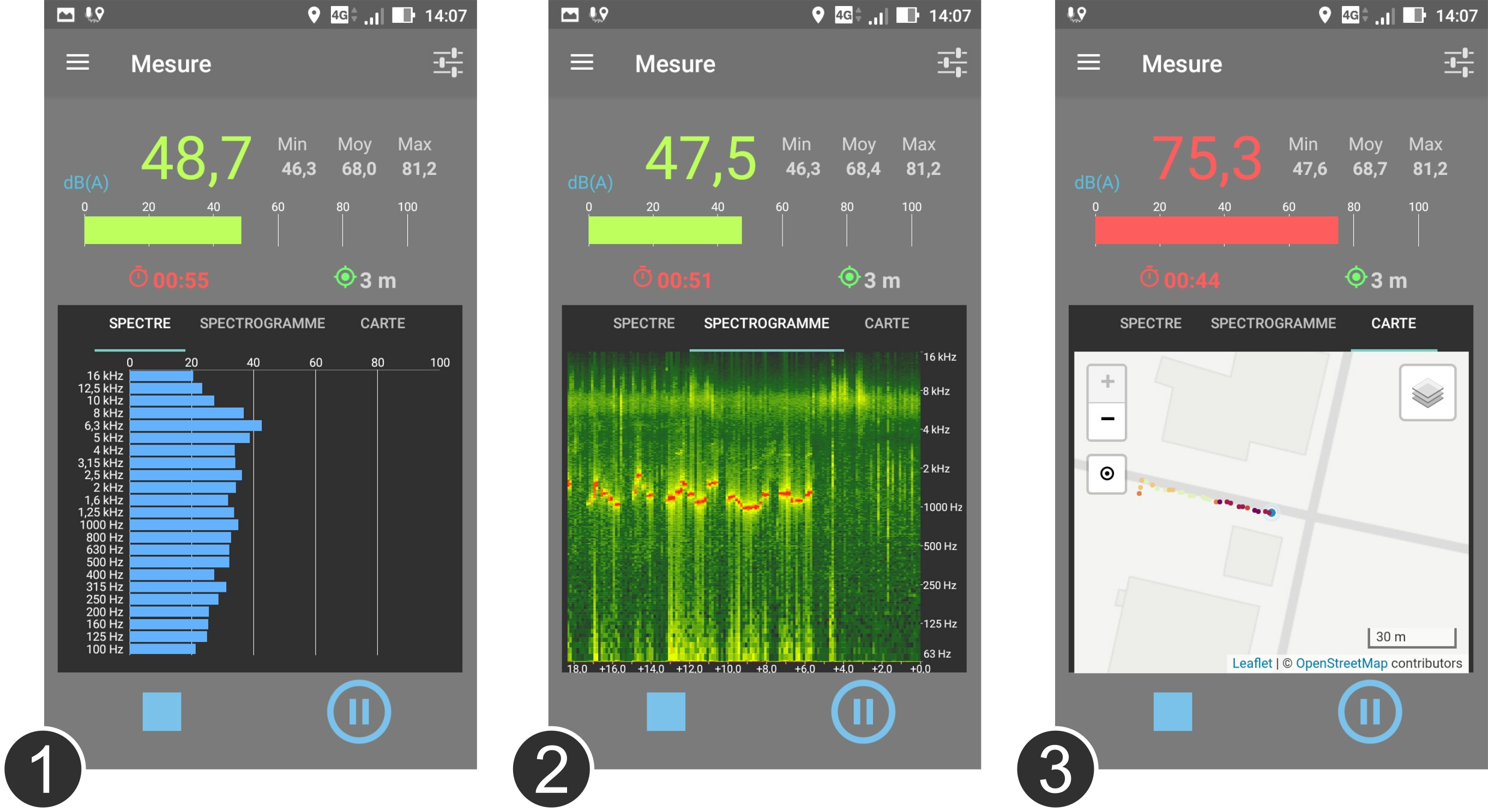 NoiseCapture measures