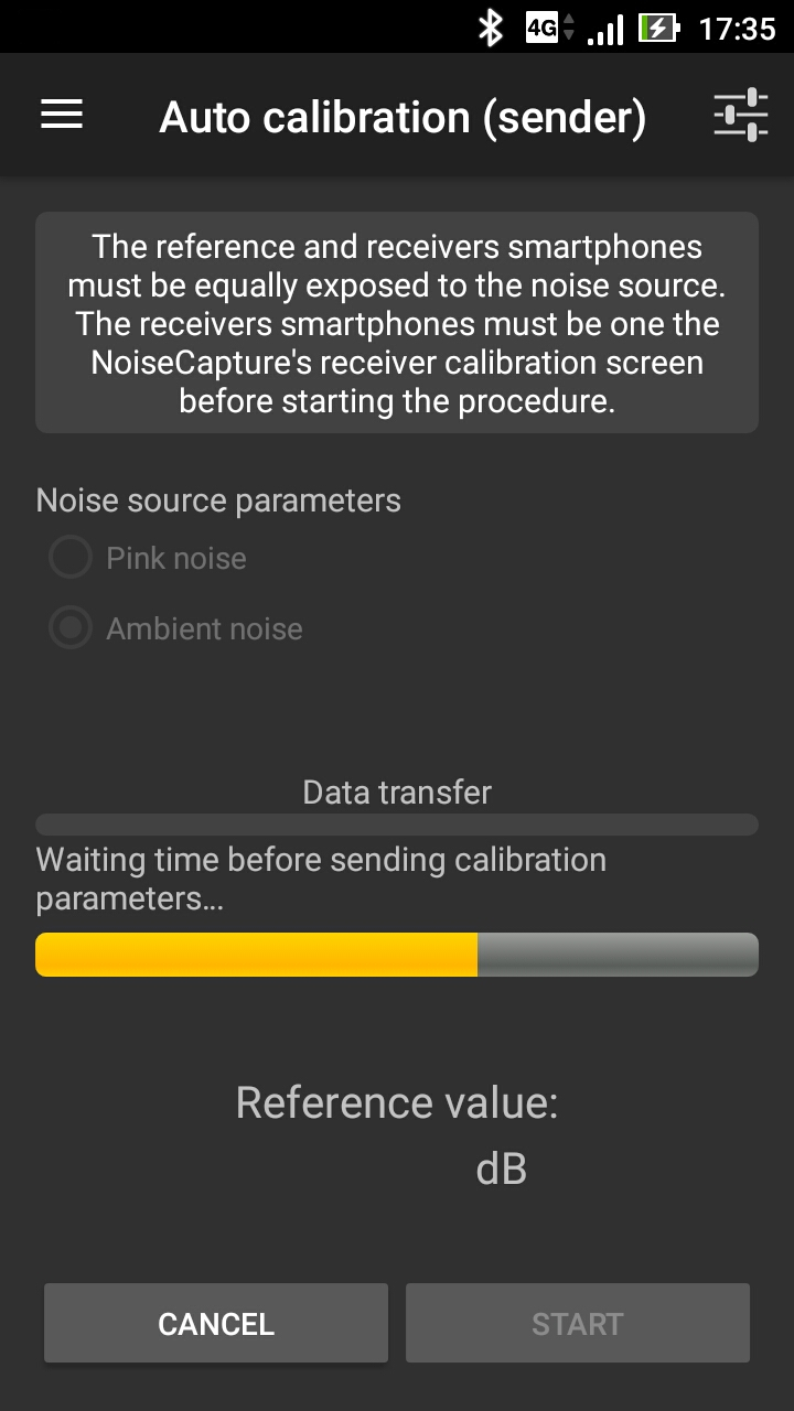 Auto calibration with reference