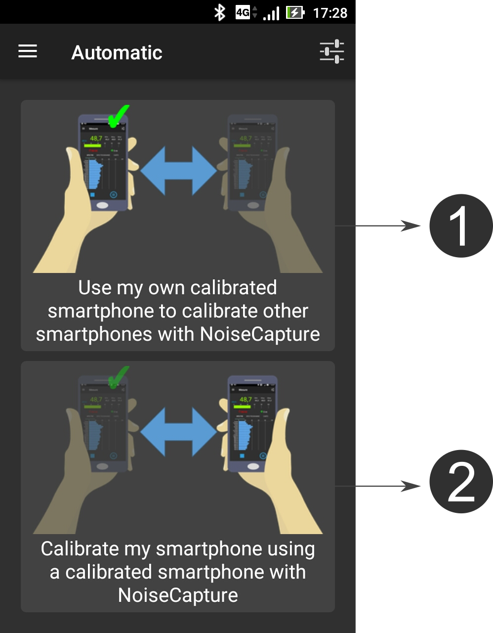 Auto Calibration menu