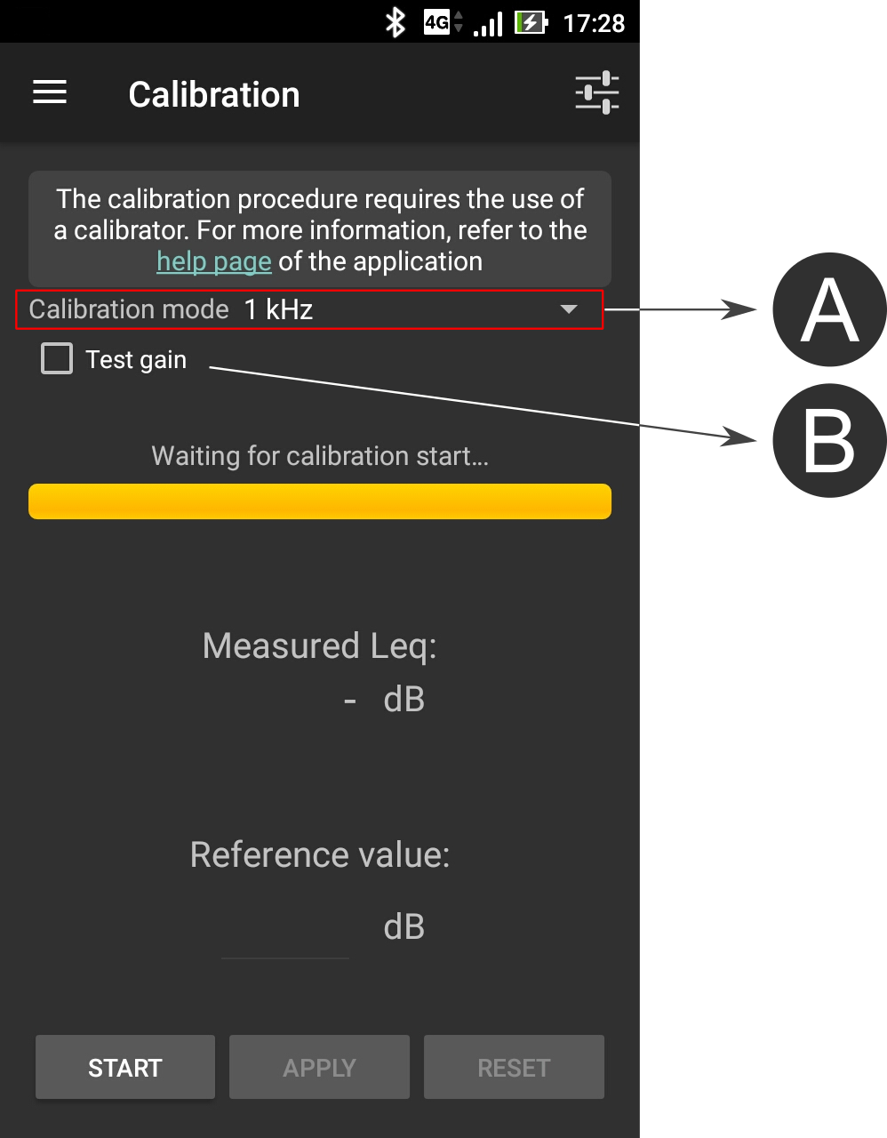 Manual calibration